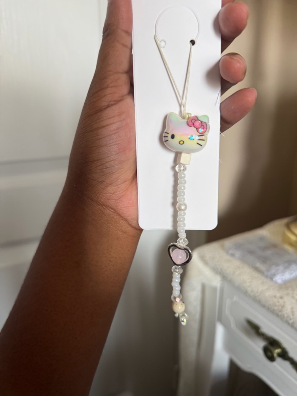 Hello Kitty Phone Charm Lanyard - cell phone wristlet bracelet strap